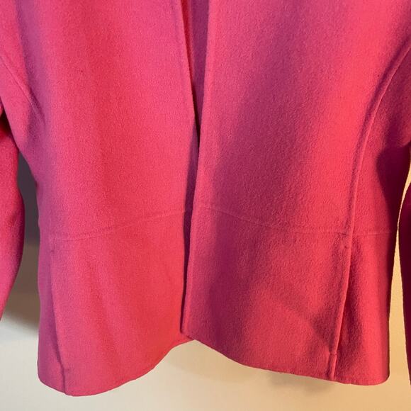 Eileen Fisher Wool & Cashmere Pink Thick Open Blazer Cardigan Women's Medium EUC - Picture 7 of 15